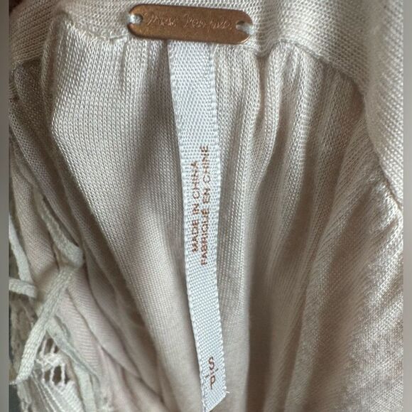 Free People ivory cross rope detail backless asymmetrical midi dress size small - Picture 11 of 12